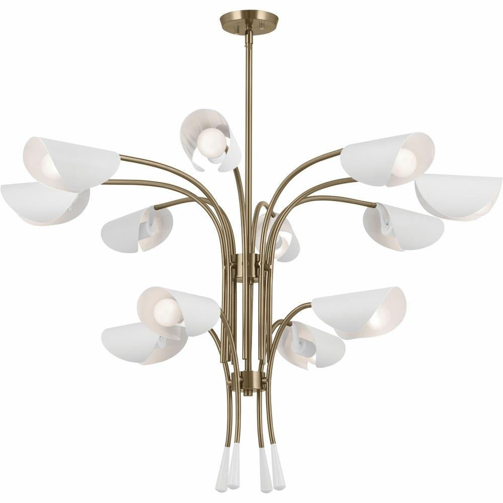 Kichler Lighting - 52561CPZBK - Arcus - 12 Light Chandelier-29 Inches Tall and 46.25 Inches Wide