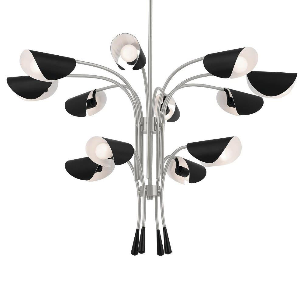 Kichler Lighting - 52561CPZBK - Arcus - 12 Light Chandelier-29 Inches Tall and 46.25 Inches Wide