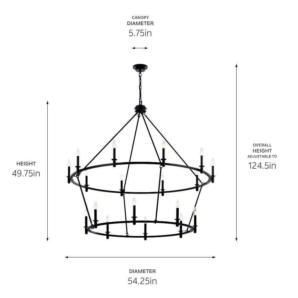 Kichler Lighting - 52708PN - Carrick - 18 Light Chandelier-49.75 Inches Tall and 54.25 Inches Wide