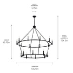 Kichler Lighting - 52708PN - Carrick - 18 Light Chandelier-49.75 Inches Tall and 54.25 Inches Wide