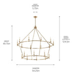 Kichler Lighting - 52708PN - Carrick - 18 Light Chandelier-49.75 Inches Tall and 54.25 Inches Wide