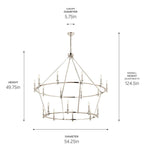 Kichler Lighting - 52708PN - Carrick - 18 Light Chandelier-49.75 Inches Tall and 54.25 Inches Wide