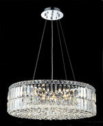12 Light contemporary round crystal chandelier