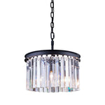 Sydney Mocha Brown Ten-Inch Pendant with Royal Cut Clear Crystals