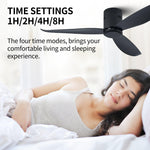 Low Profile Black Flush Mount Ceiling Fan No Light 52"
