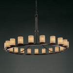 Dark Bronze One-Tier Ring Chandelier