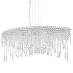 Stainless Steel Eight-Light Eye Short Pendant with Clear Heritage Crystal