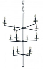 Muse Foyer Chandelier, 12-Light, Polished Nickel, 39"W (5452 PN A098E)