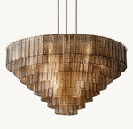 Sirene Smoke Glass Round Chandelier 52"