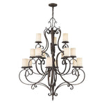 Bailey Street Home - 218-BEL-1261047 - Farnhill Close - 15 Light Chandelier in French Country Style - 42 Inches wide by 52.5 Inches high
