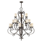 Bailey Street Home - 218-BEL-1261047 - Farnhill Close - 15 Light Chandelier in French Country Style - 42 Inches wide by 52.5 Inches high
