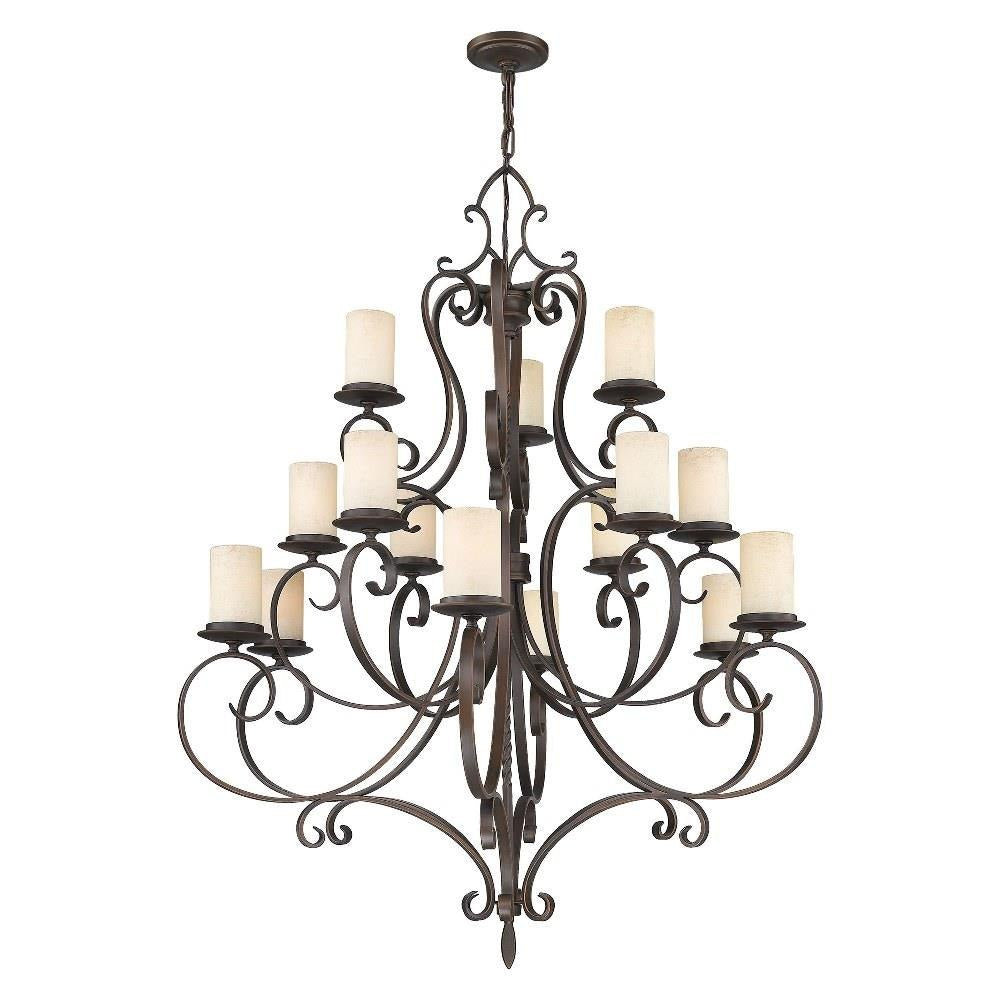 Bailey Street Home - 218-BEL-1261047 - Farnhill Close - 15 Light Chandelier in French Country Style - 42 Inches wide by 52.5 Inches high