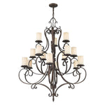 Bailey Street Home - 218-BEL-1261047 - Farnhill Close - 15 Light Chandelier in French Country Style - 42 Inches wide by 52.5 Inches high