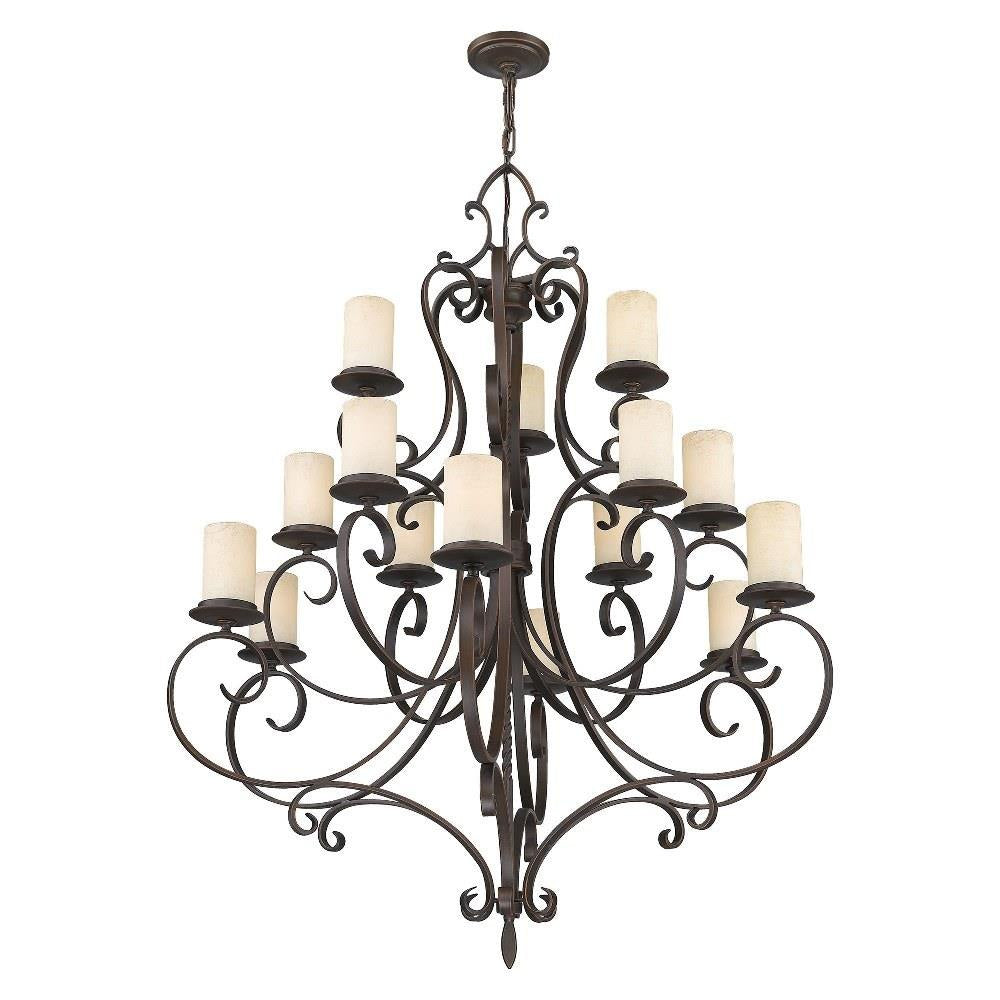 Bailey Street Home - 218-BEL-1261047 - Farnhill Close - 15 Light Chandelier in French Country Style - 42 Inches wide by 52.5 Inches high