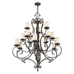 Bailey Street Home - 218-BEL-1261047 - Farnhill Close - 15 Light Chandelier in French Country Style - 42 Inches wide by 52.5 Inches high
