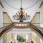 Bailey Street Home - 218-BEL-1261046 - Farnhill Close - 28 Light Chandelier in French Country Style - 63 Inches wide by 64 Inches high