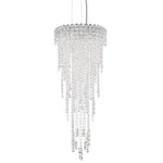 Stainless Steel Four-Light Round Medium Pendant with Clear Heritage Crystal