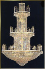 Entryway/ foyer crystal chandelier in gold plated finish