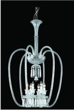 Cut Crystal Golden Teak Six Light 26-in Chandelier