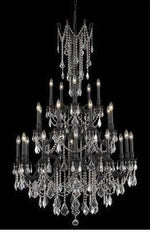 Bronze Twenty-Five Light Chandelier with Clear Royal Cut Crystals
