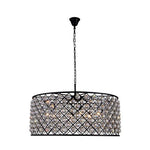 Madison Mocha Brown 10-Light Pendant with Faceted Clear Crystals