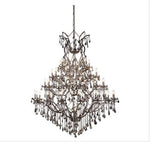 49-Light Chandelier With Silver Crystals