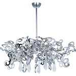 Tempest Polished Nickel 40-Inch Wide Nine-Light Single-Tier Chandelier