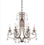 Gold Six Light Chandelier