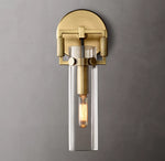 Machinist Glass Cylinder Sconce 9"