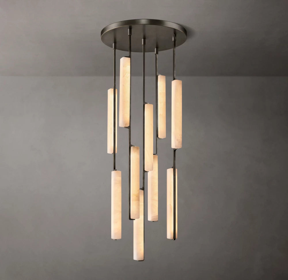 Audubon Alabaster Round Chandelier 24"