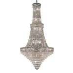 Chrome Thirty-Four Light 28-Inch Chandelier with Royal Cut Clear Crystal