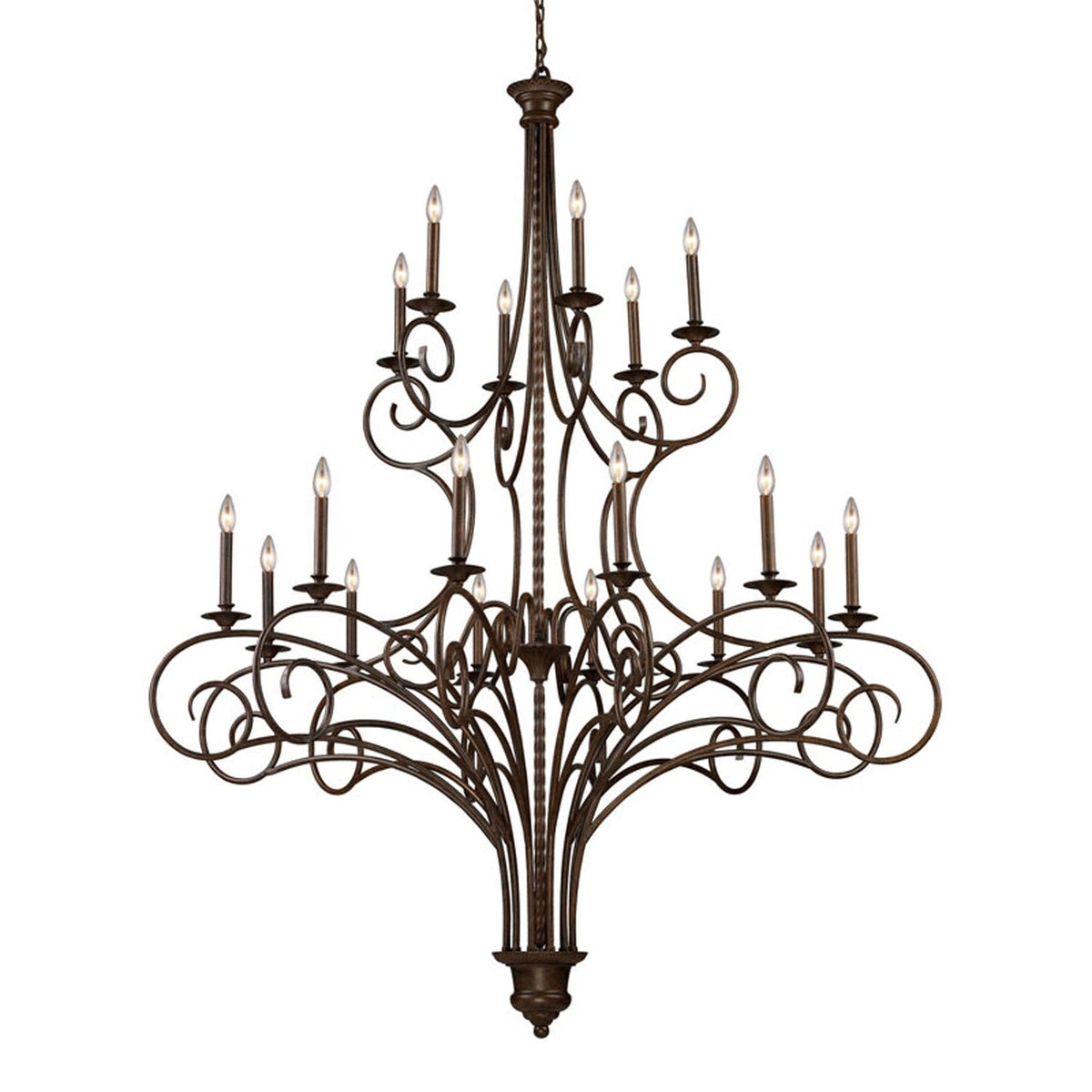 Gloucester Antique Bronze Eighteen-Light Chandelier