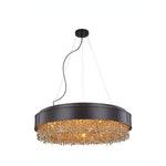 Regency Matte Dark Brown Nine-Light Pendant