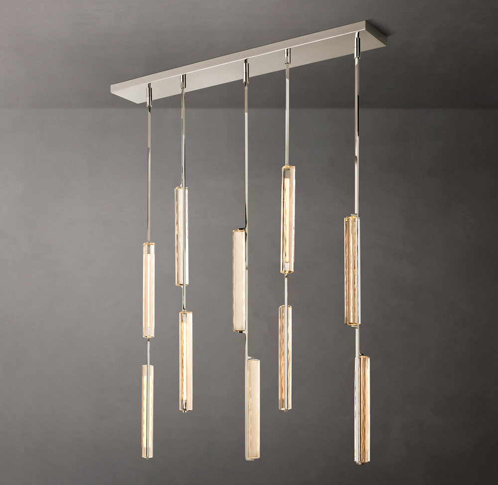 Audubon Crystal Linear Chandelier 54"