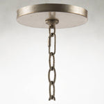 Curved 8-Light 39-Inch Silver Leaf Chandelier Ceiling Fixture