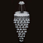 Corp Icicle Nine-Light Chrome Finish with Clear-Crystals Chandelier