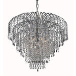 Falls Chrome Six-Light 25-Inch Chandelier with Royal Cut Clear Crystal