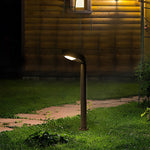 Minimalist Waterproof LED Black Modern Solar Powered Lawn Lights Garden Lamp