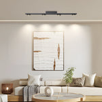 Modern Aluminum Black Long Bar Wall-Washing LED Ceiling Light - 3/4/5-Light