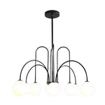 6/8 Lights Iron Glass Creative Nordic Chandelier Ceiling Light Fixture