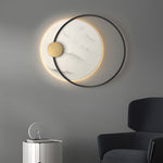 Dia 13''/26'' Round Marble Decorative LED Wall Sconces for Home