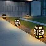 Creative LED Waterproof Black Retro Outdoor Deck Post Lights Pillar Light