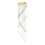 Spiral Creative Long Strip LED Modern Duplex Staircase Chandelier Light
