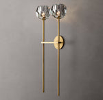 Boule De Cristal Clear Glass Grand Double Sconce