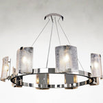 Claritus Eight-Light 38-Inch Nickel Chandelier Ceiling Fixture