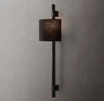 Vela Rectangular Bar Sconce - Round Shade