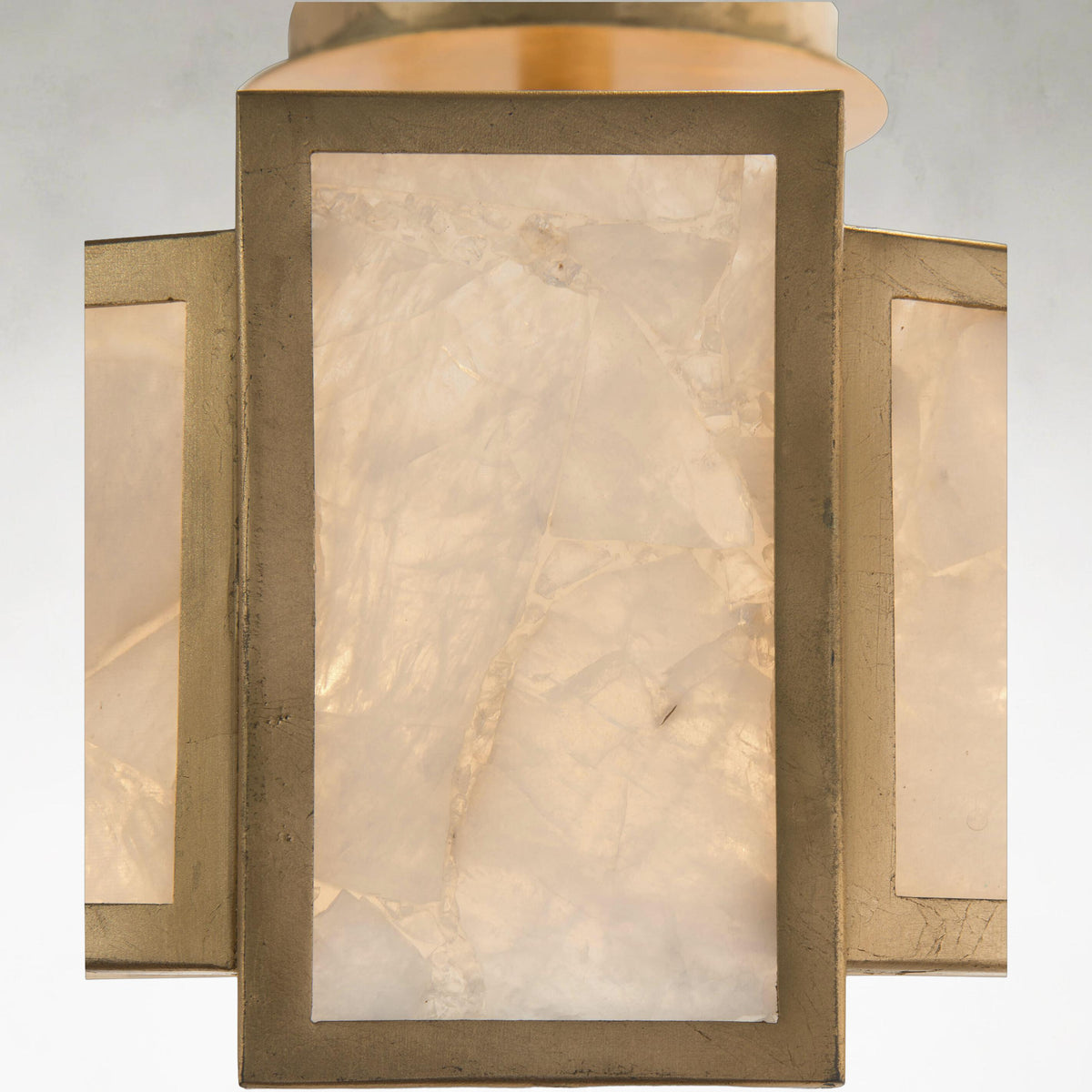Calcite VI Ambient 20-Inch Gold Leaf Semi Flush Mount Ceiling Light