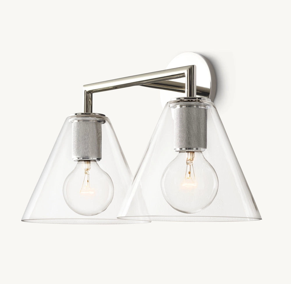 Utilitaire Funnel Shade Double Sconce