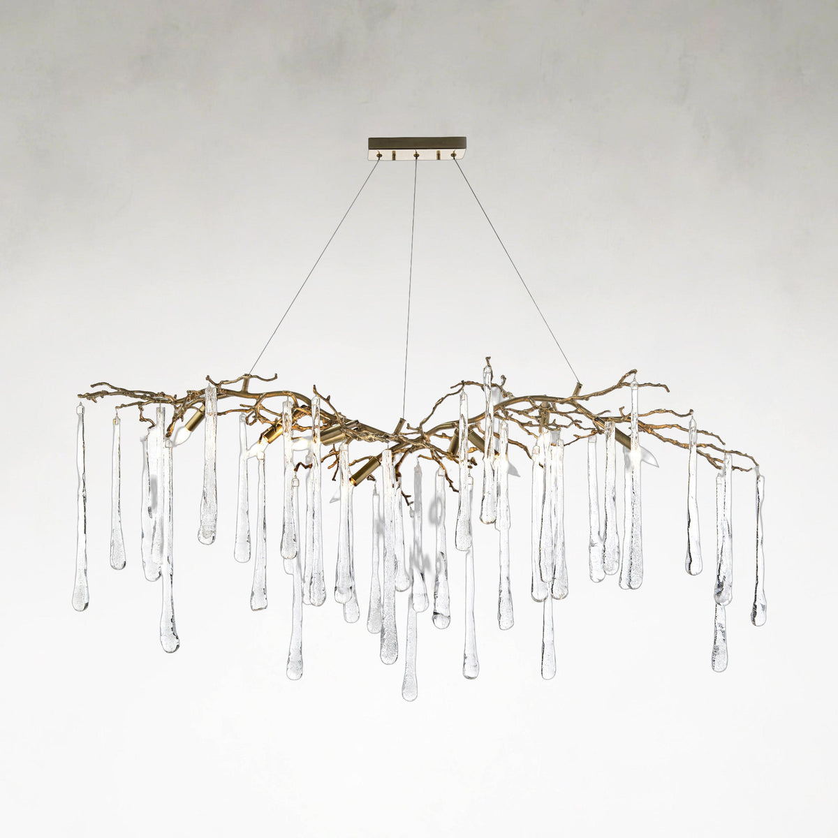 Leeya Nine-Light 19-Inch Brass Chandelier Ceiling Fixture
