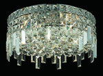 5 light contemporary crystal flush mount chrome finish